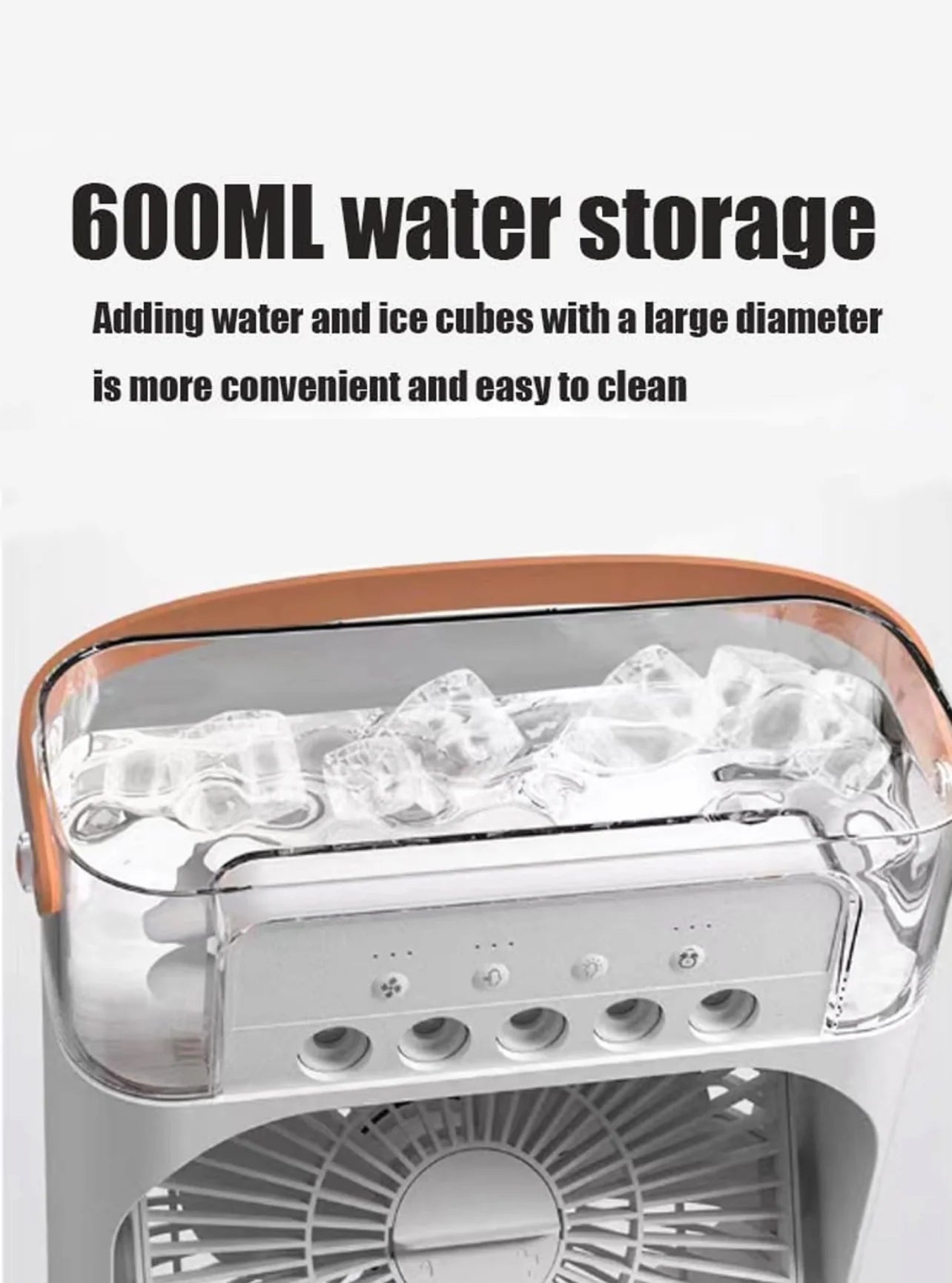 Portable Air Cooler Fan with Mist and Color Light