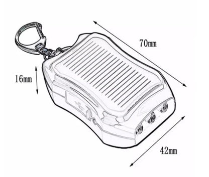 Mini Solar Power Bank Key Chain with Led